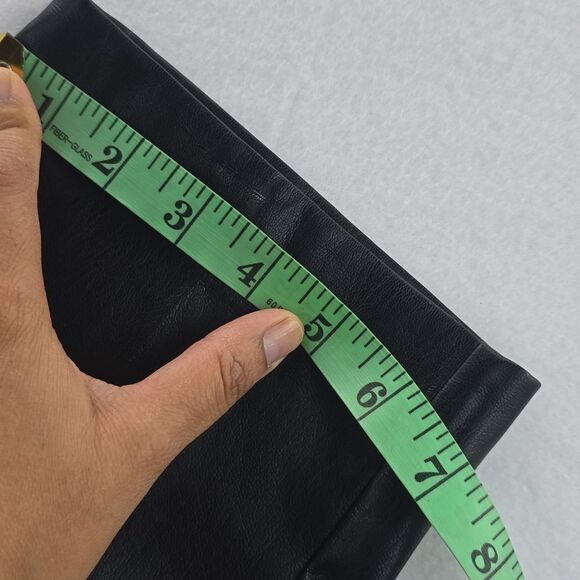 Babaton Aritzia NWT Black Faux Leather Pants High-rise Women's Size 6 - Picture 12 of 12